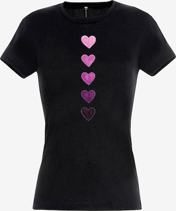 RMK Shirt 'Herz' in Black: front