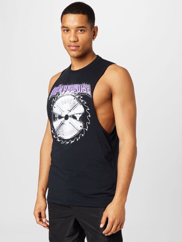 Tricou funcțional 'Project Rock' de la UNDER ARMOUR pe negru: față