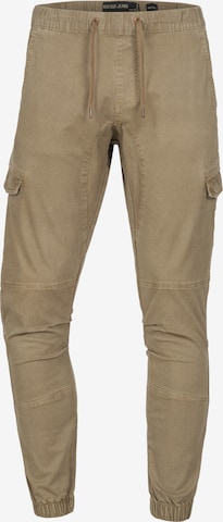 Regular Pantalon cargo ' Cantu ' INDICODE JEANS en beige : devant