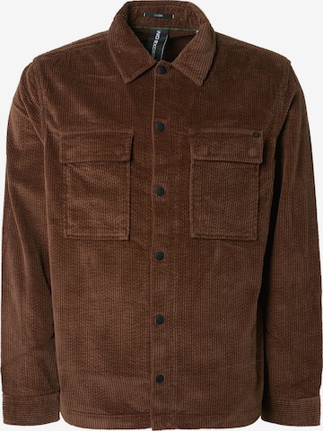 No Excess Regular fit Button Up Shirt in Brown: front