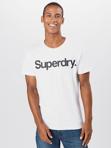 T-Shirt Superdry en blanc : devant