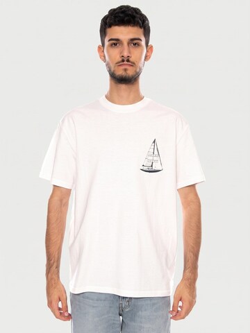TOMMY HILFIGER Shirt 'TJM RLX SAILBOAT SS TEE ECRU' in Beige