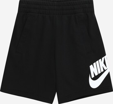 Nike Sportswear Loosefit Broek 'Club Fleece' in Zwart: voorkant