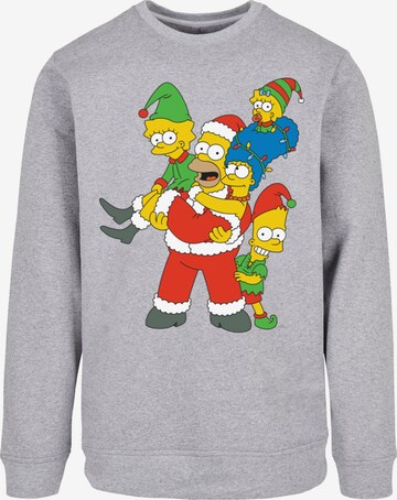 F4NT4STIC Sweatshirt 'The Simpsons Christmas Family' in Grau: predná strana