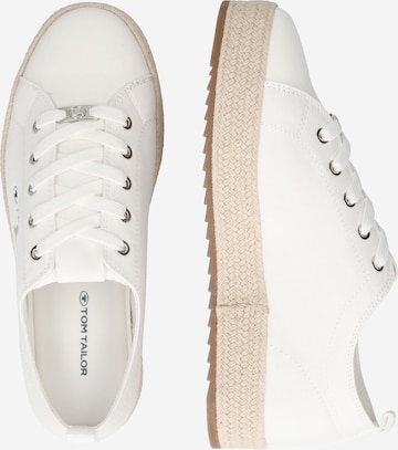 TOM TAILOR Athletic Lace-Up Shoes in White
