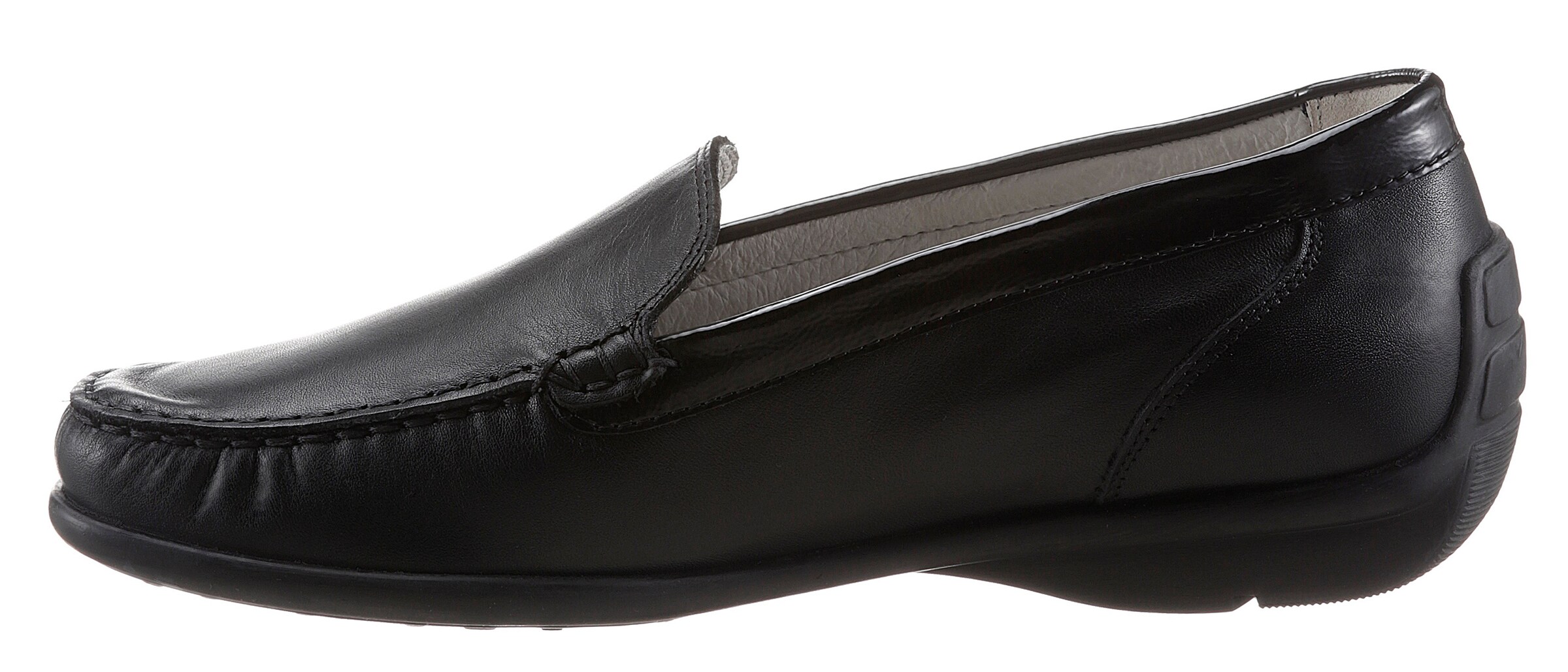 WALDLÄUFER Mokassin 'Harriet' in Schwarz: Vorderseite