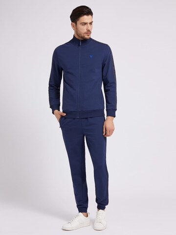 GUESS Zip-Up Hoodie in Blue