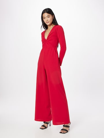 Warehouse Jumpsuit in Rood: voorkant