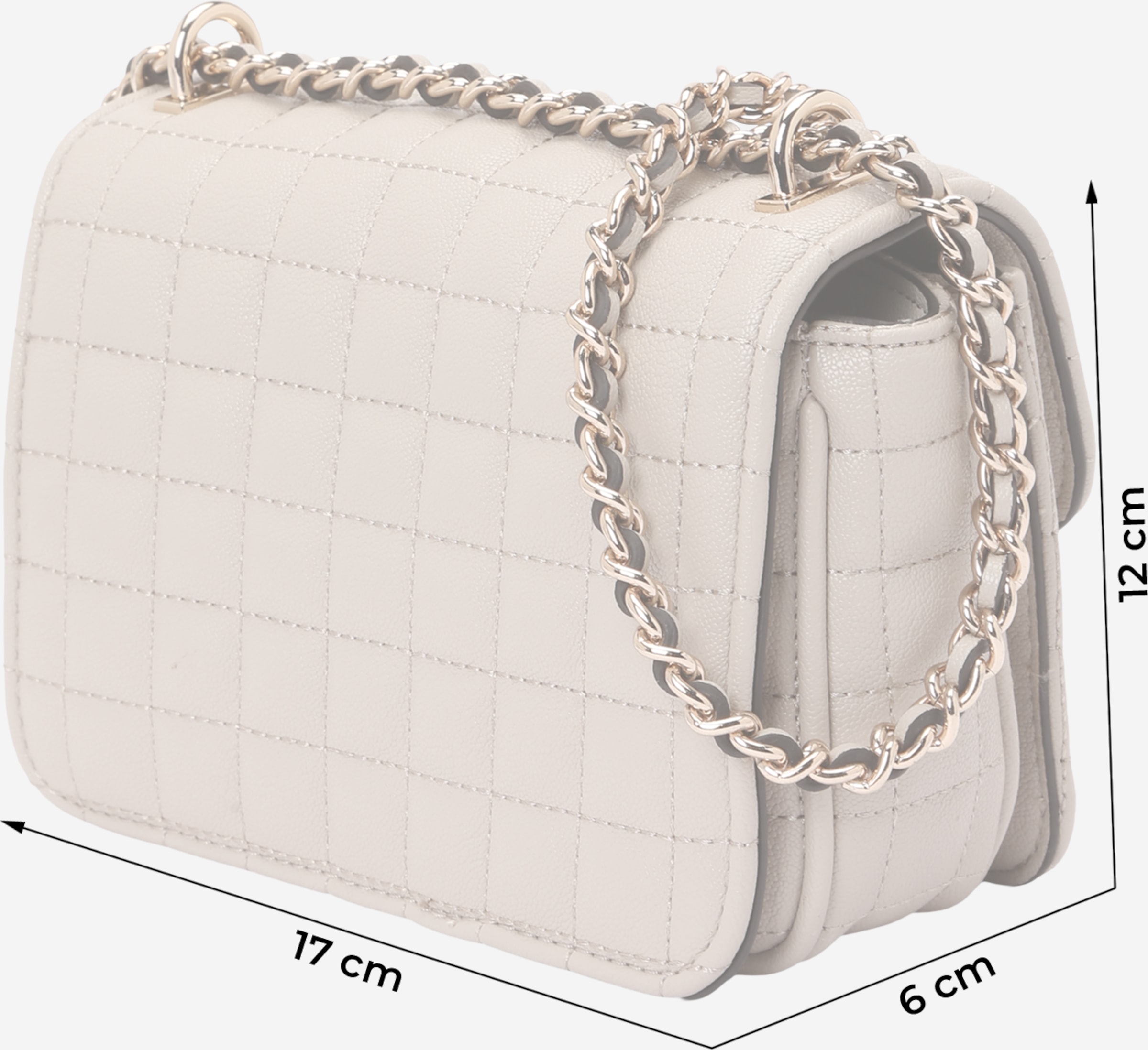 GUESS Geantă de umăr 'NADIRA MINI CNVRTBL XBODY FLAP' pe Gri Taupe