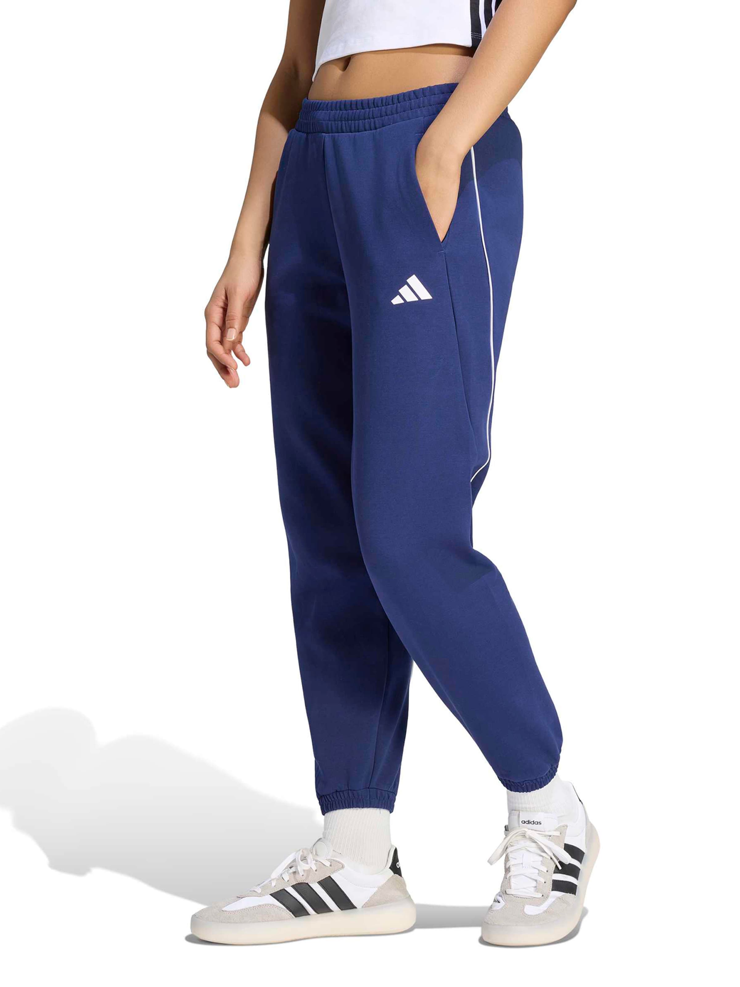 zils ADIDAS SPORTSWEAR Pakapēniski sašaurināts piegriezums Sporta bikses 'STA': no priekšpuses