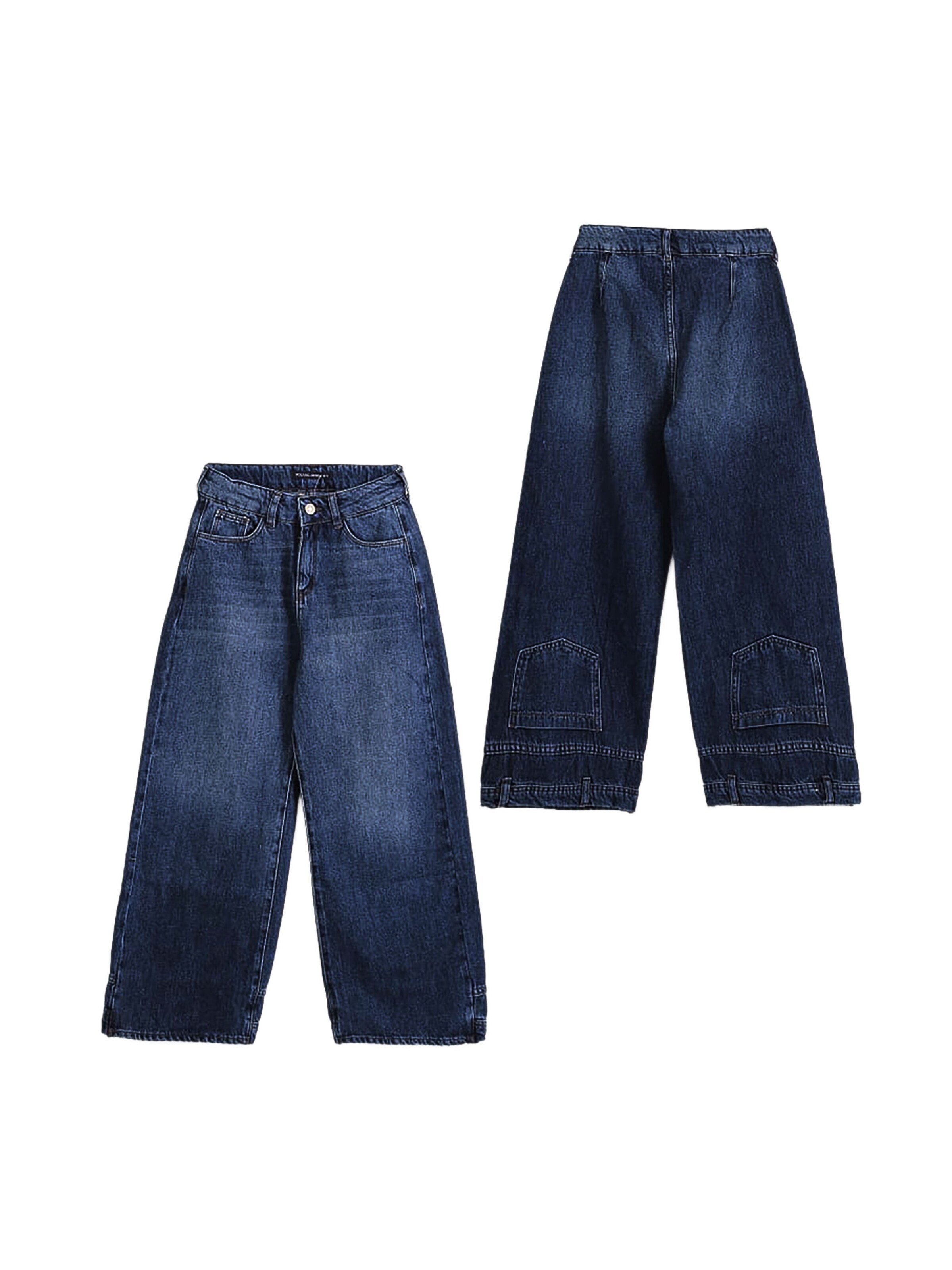 Solang Regular Hose Patch-Cargo-Jeans Streetwear Look in Blau