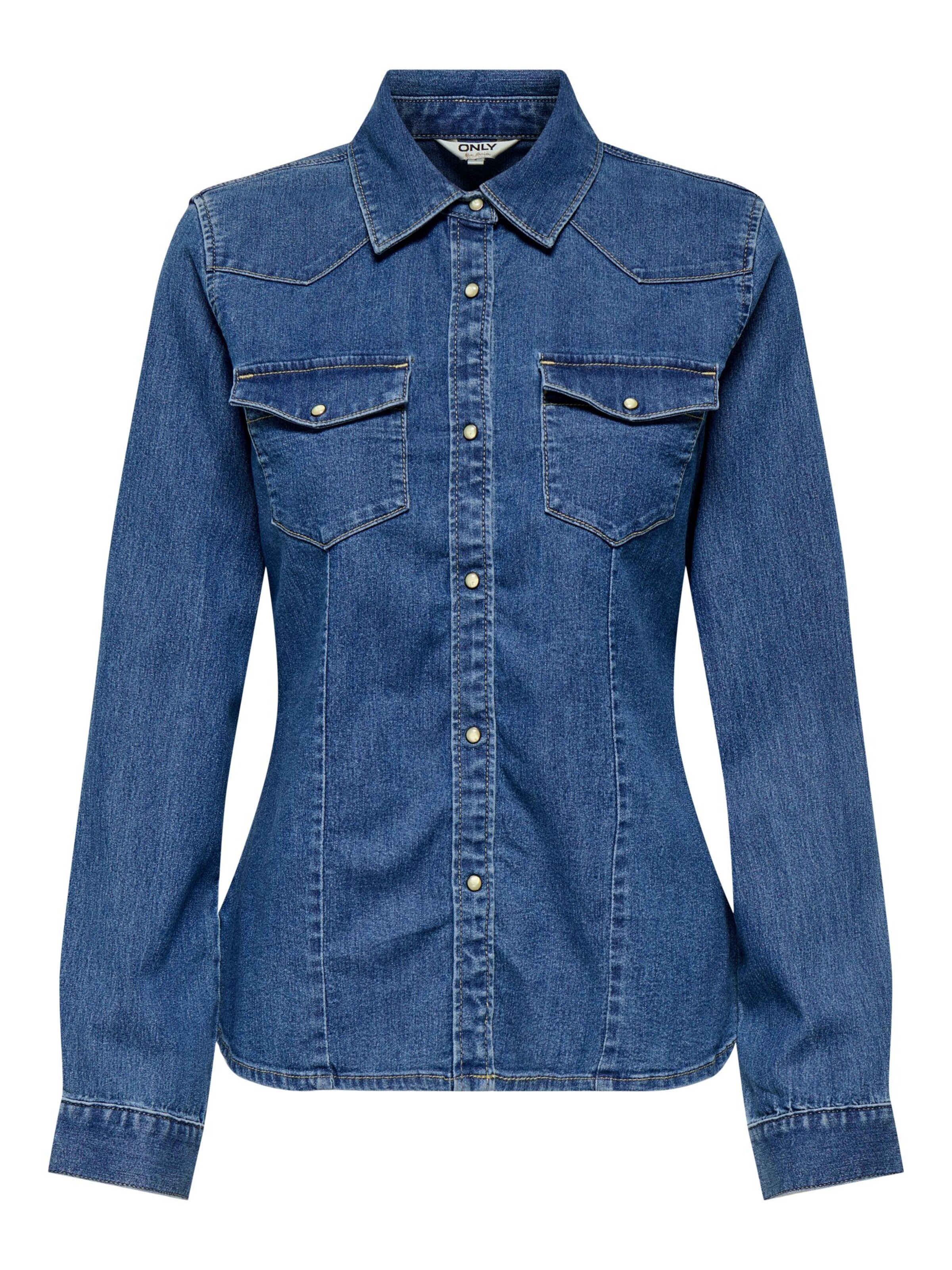 Chemisier 'ONLSasia' ONLY en bleu : devant