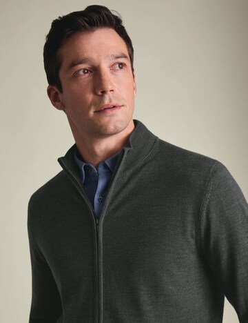 Charles Tyrwhitt Strickjacke in Grau: Vorderseite