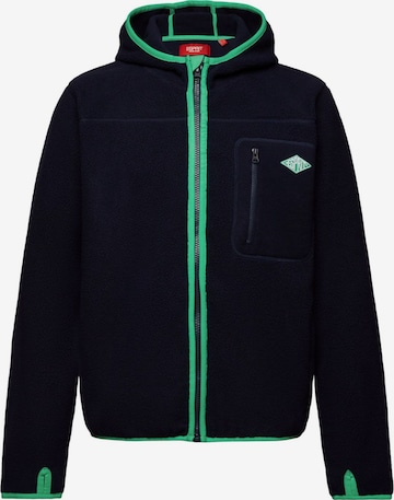 ESPRIT Fleece Jacket in Blue: front