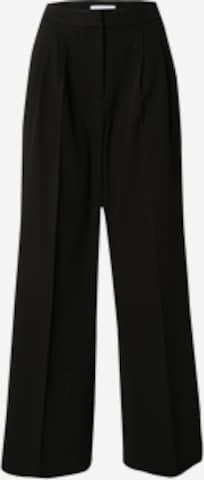 2NDDAY Wide leg Pleat-Front Pants 'Mille' in Black: front