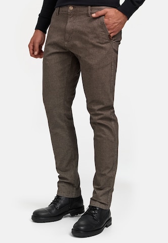 INDICODE JEANS Regular Chino trousers 'Asher' in Brown