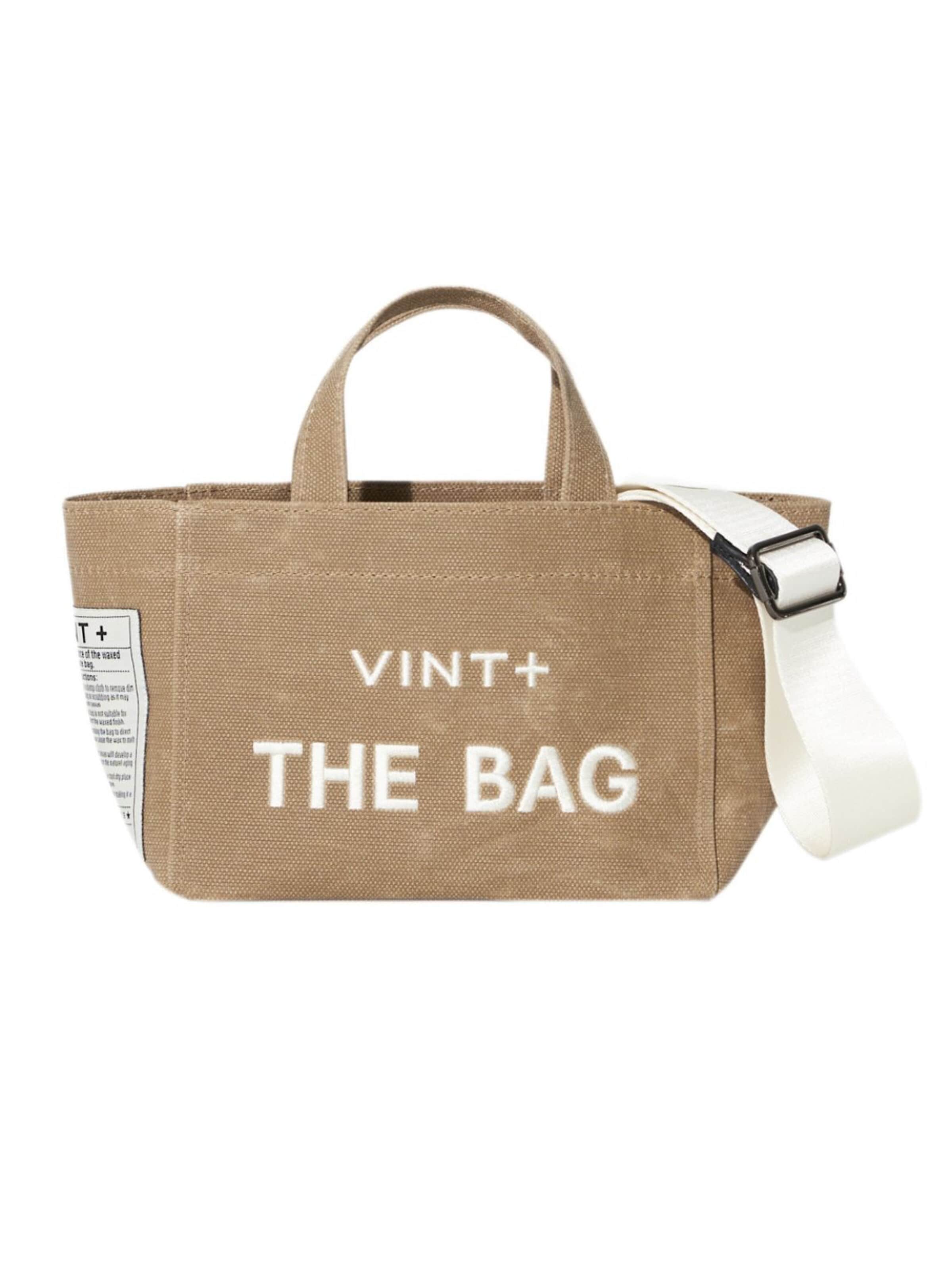 VINT+ Handbag in Beige: front