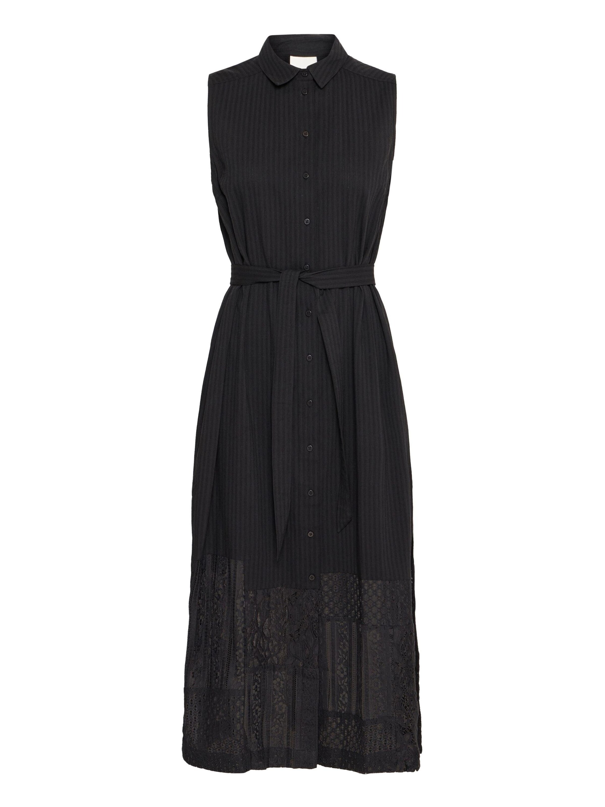 ICHI Jurk 'MARILA' in Zwart: voorkant