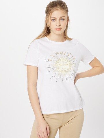 River Island - Camisa 'LA SOLEIL' em branco: frente