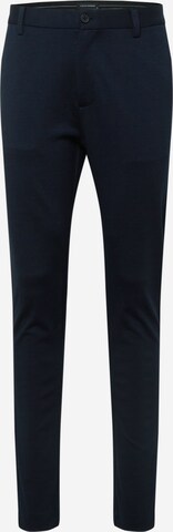 Clean Cut Copenhagen Slimfit Chino 'Milano' in Blauw: voorkant