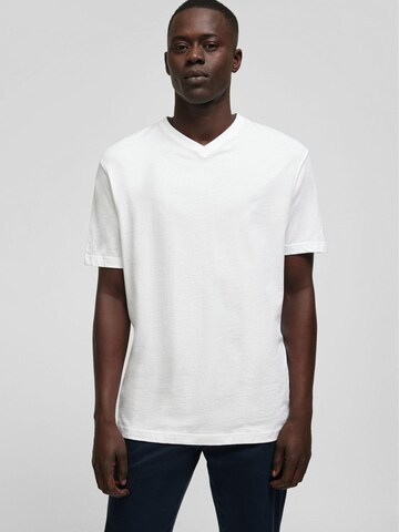 Daniel Hechter Shirt 'Daniel Hechter - Regular Fit -  Doppelpack Herren Kurzarm T-Shirt V-Neck/V-Ausschnitt (100902 76020)' in White