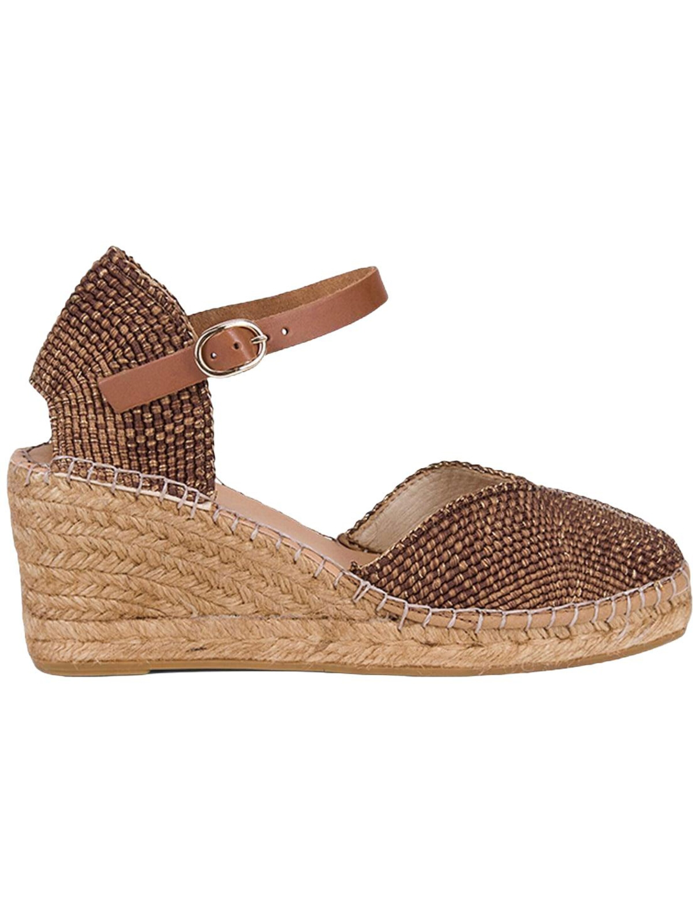 Desa Espadrilles 'Keilabsatz-Slipper' in Gold