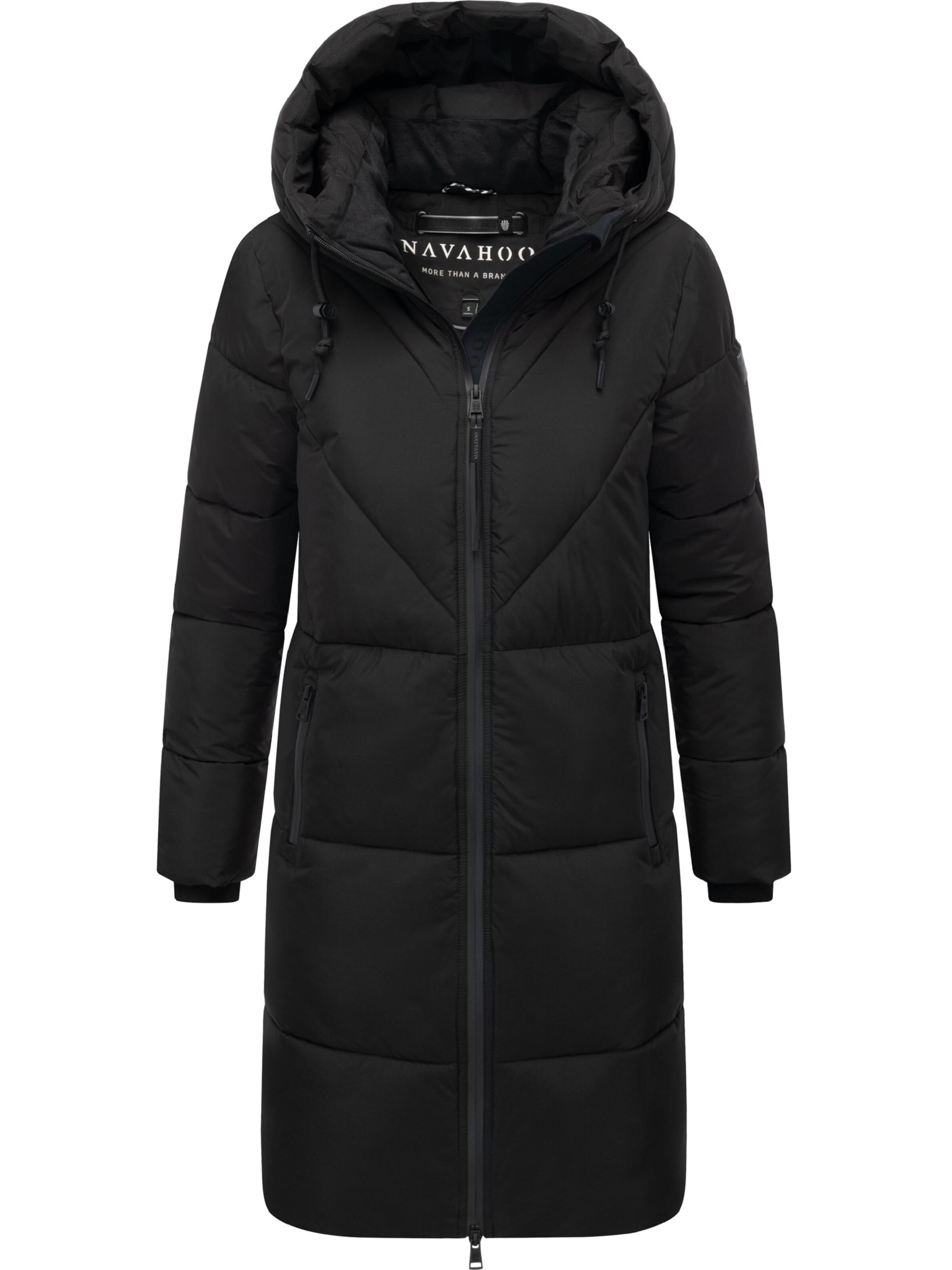 NAVAHOO Winter Coat 'Kältekuschel XIV' in Black
