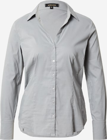 MORE & MORE Blouse 'Billa' in Grey: front