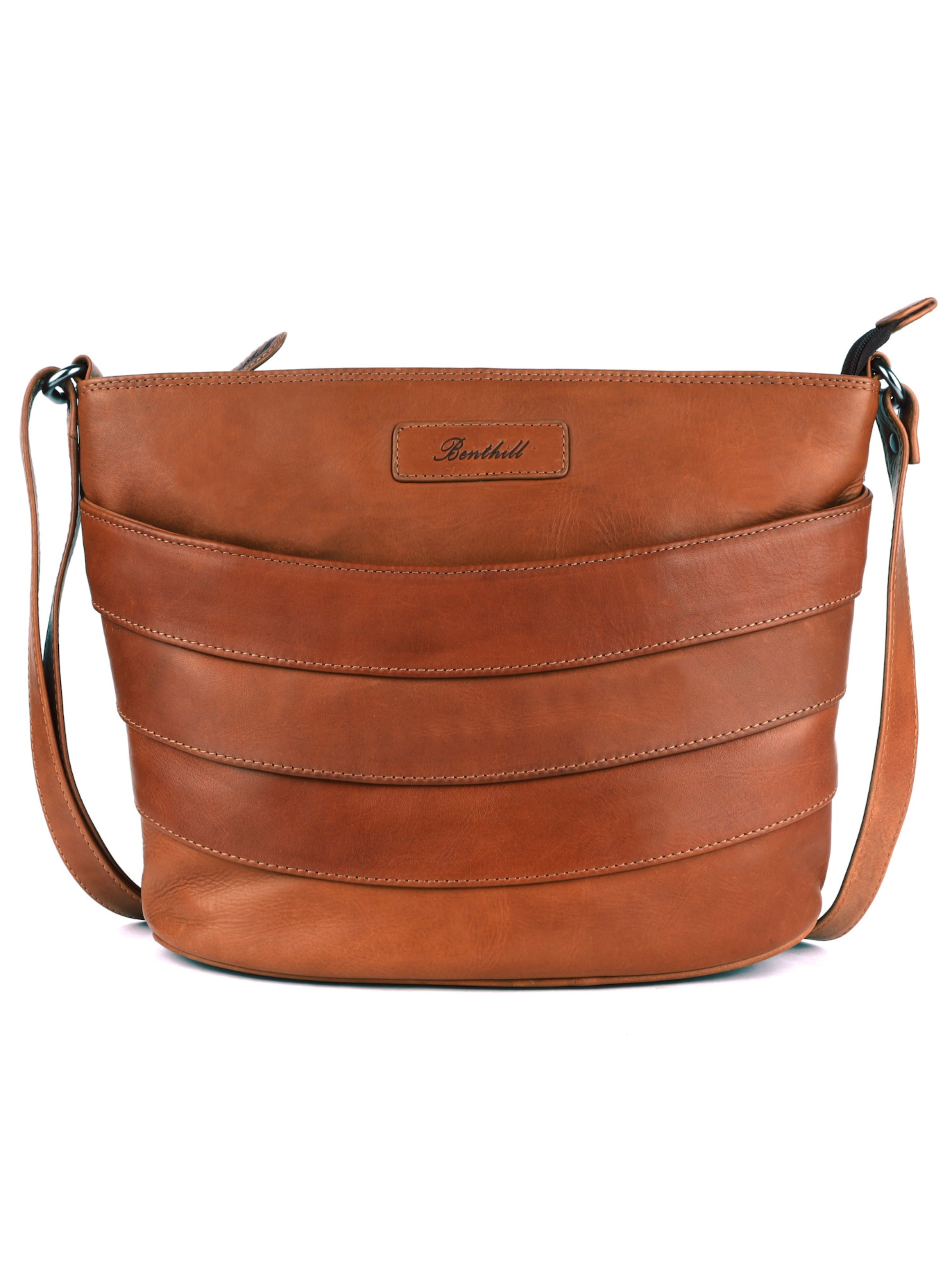 Benthill Schultertasche in Braun: Vorderseite