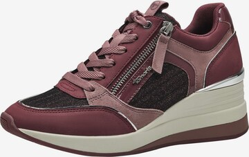 TAMARIS Sneakers laag in Rood: voorkant