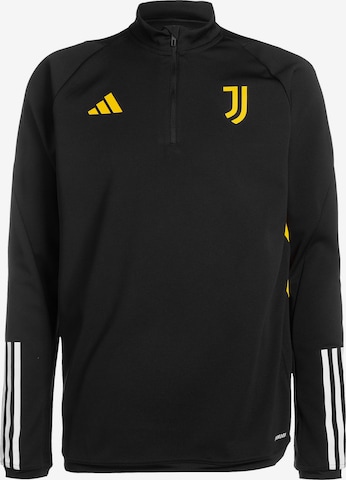 ADIDAS PERFORMANCE Athletic Sweatshirt 'Juventus Turin Tiro 23' in Black: front