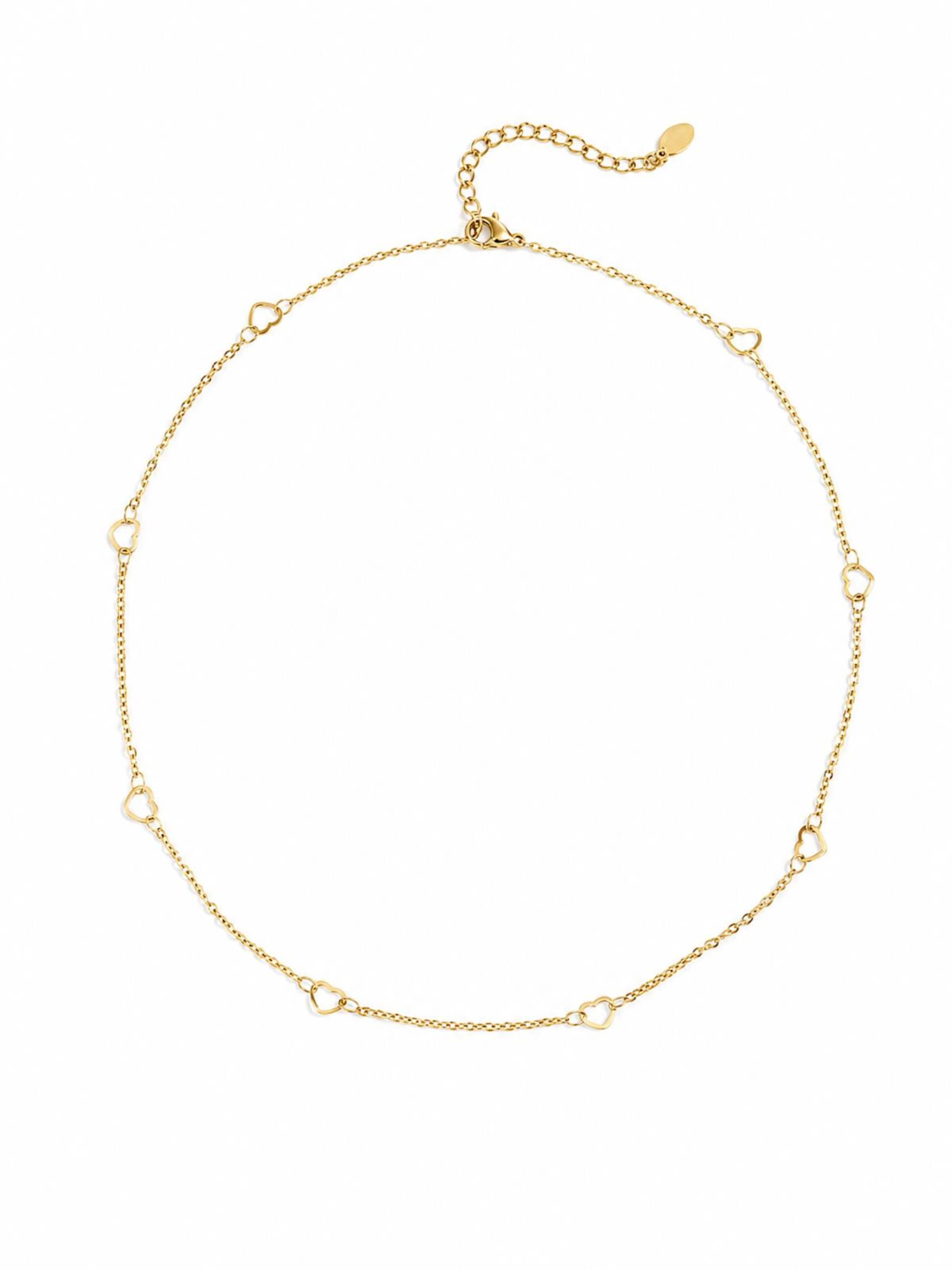 Cala Rose Kette 'HEARTLINE'‌ in Gold: Vorderseite