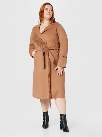 Persona by Marina Rinaldi Between-Seasons Coat 'TABARRO' in Beige: front