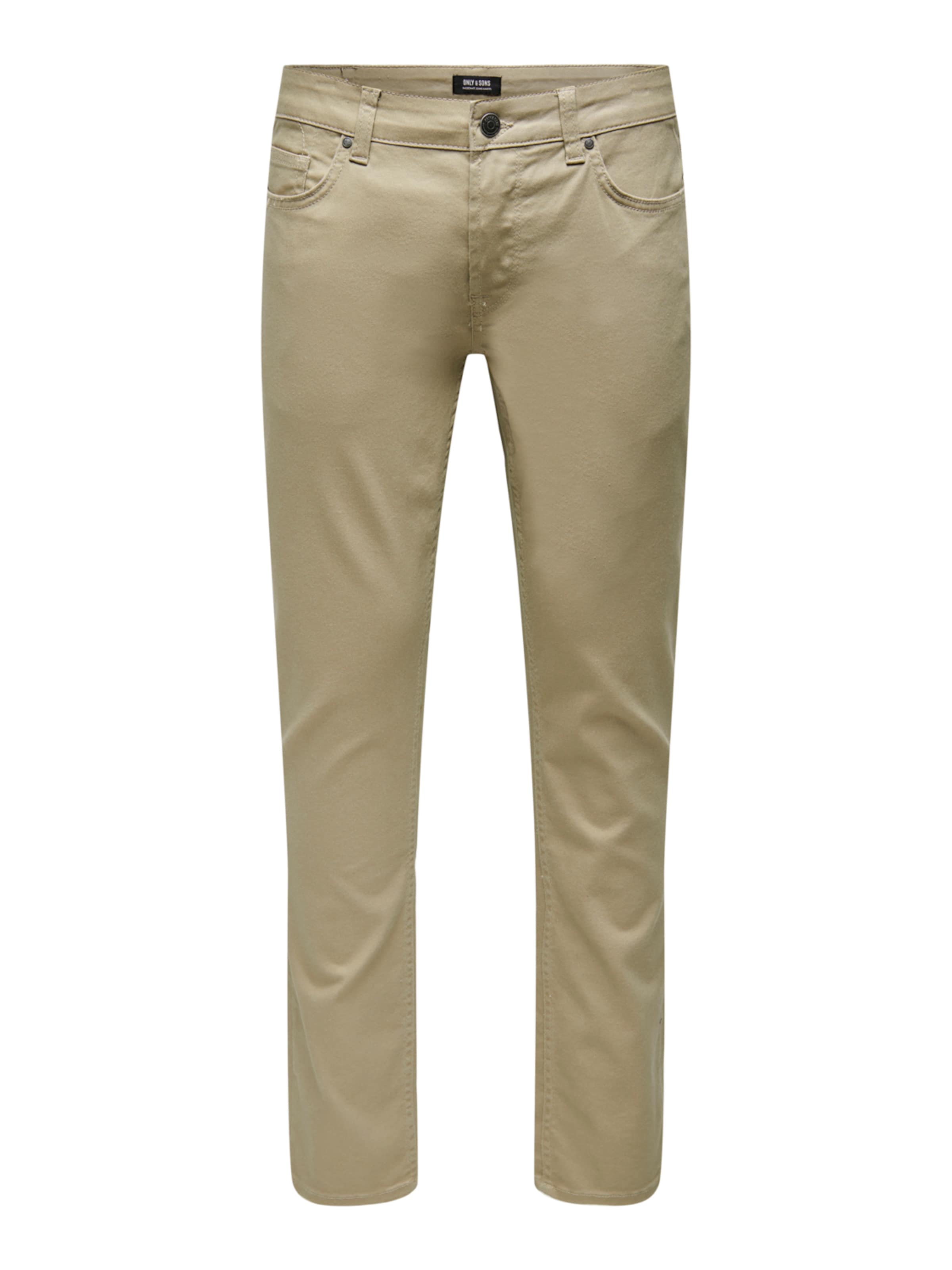 Only & Sons Slimfit Broek 'Loom' in Beige: voorkant