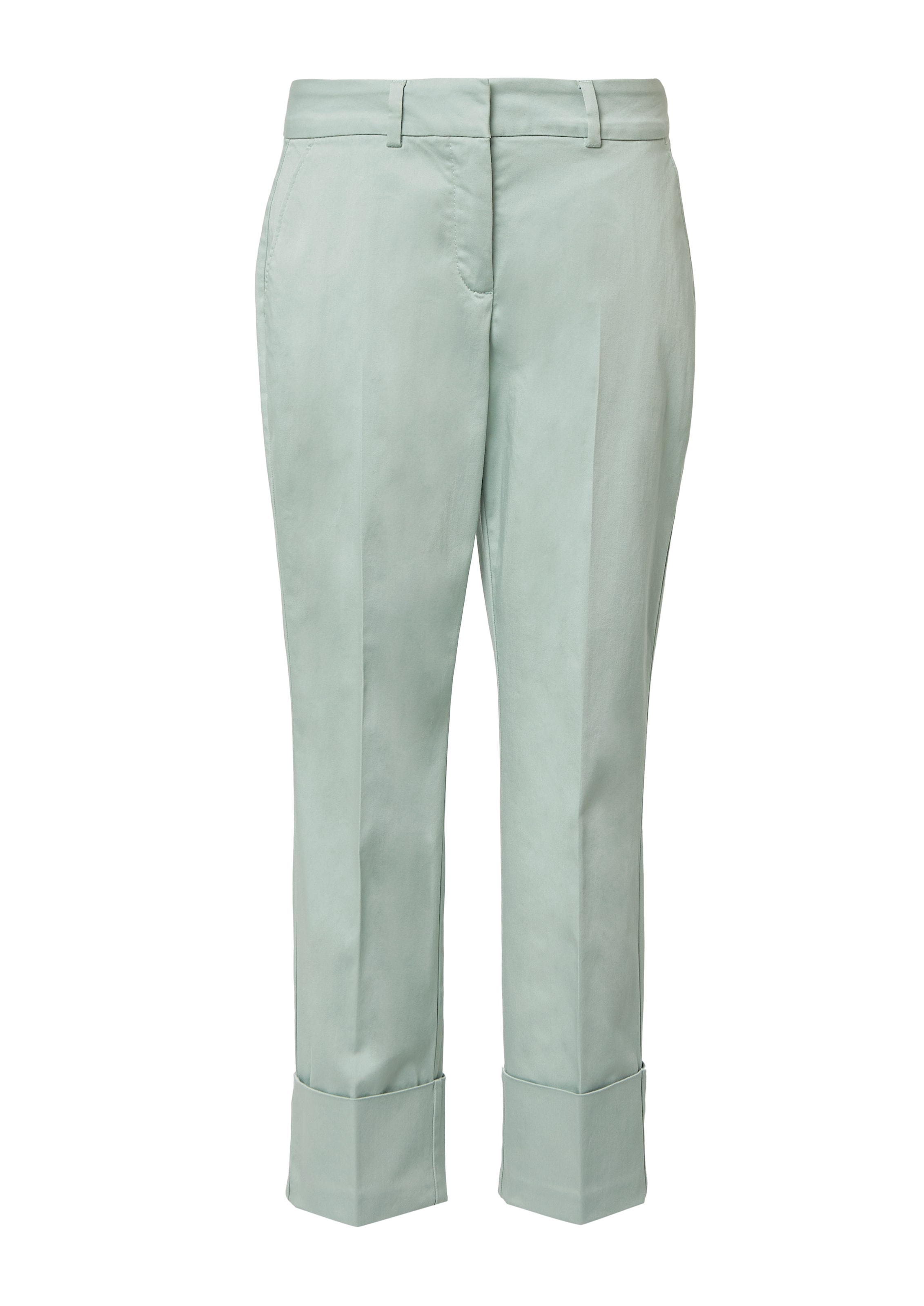 Regular Pantalon à plis COMMA en vert : devant