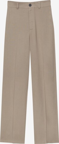 Pull&Bear Regular Pleated Pants in Brown: front