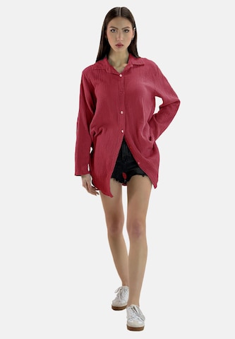 Chemisier Elara en rouge