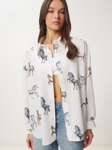 Happiness İstanbulBluza - bijela boja: prednji dio