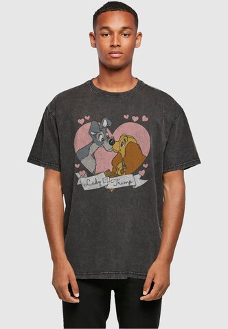 ABSOLUTE CULT Shirt 'Lady And The Tramp - Love' in Zwart: voorkant