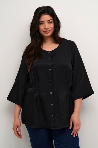 KAFFE CURVE Blouse 'KC Mickela' in Black: front
