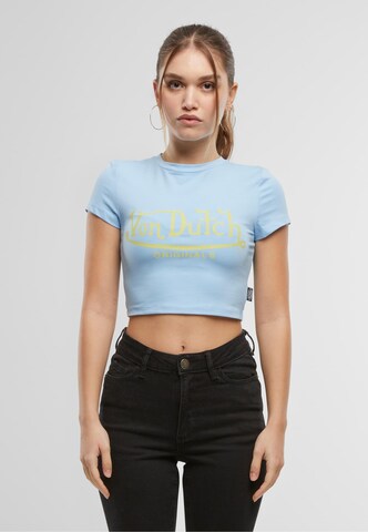 Tricou 'Arta' de la Von Dutch Originals pe albastru: față