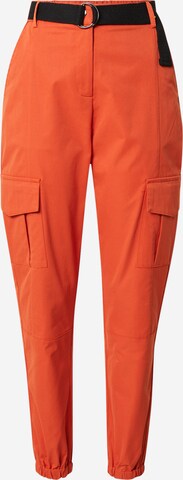 ABOUT YOU x Swalina&Linus Tapered Cargo Pants 'Mira' in Orange: front