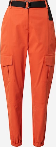 ABOUT YOU x Swalina&Linus Tapered Cargo Pants 'Mira' in Orange: front