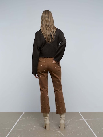 Scalpers Bootcut Jeans 'Animal' in Braun