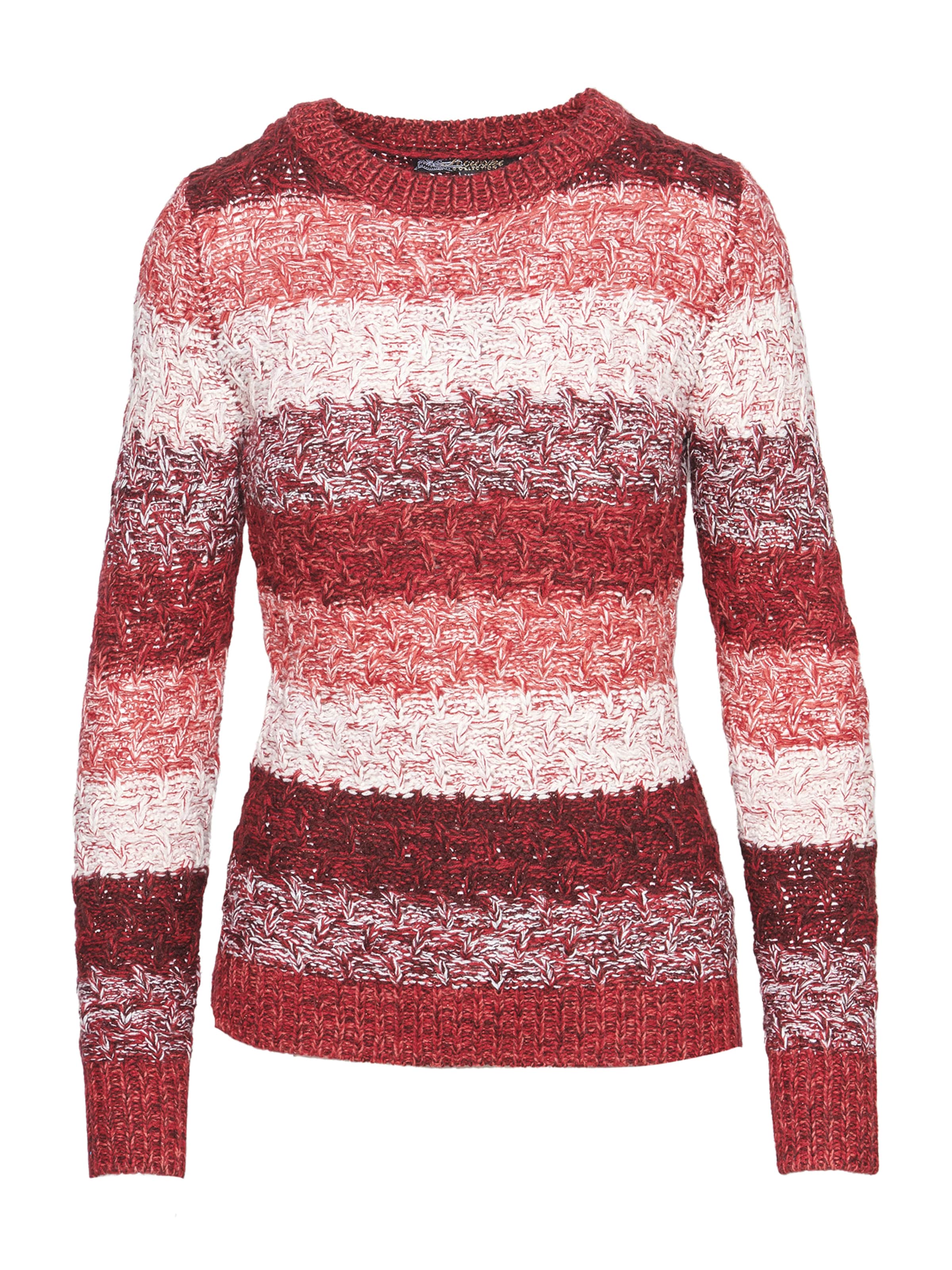 KOROSHI Pullover in bronze / rot / weiß, Produktansicht