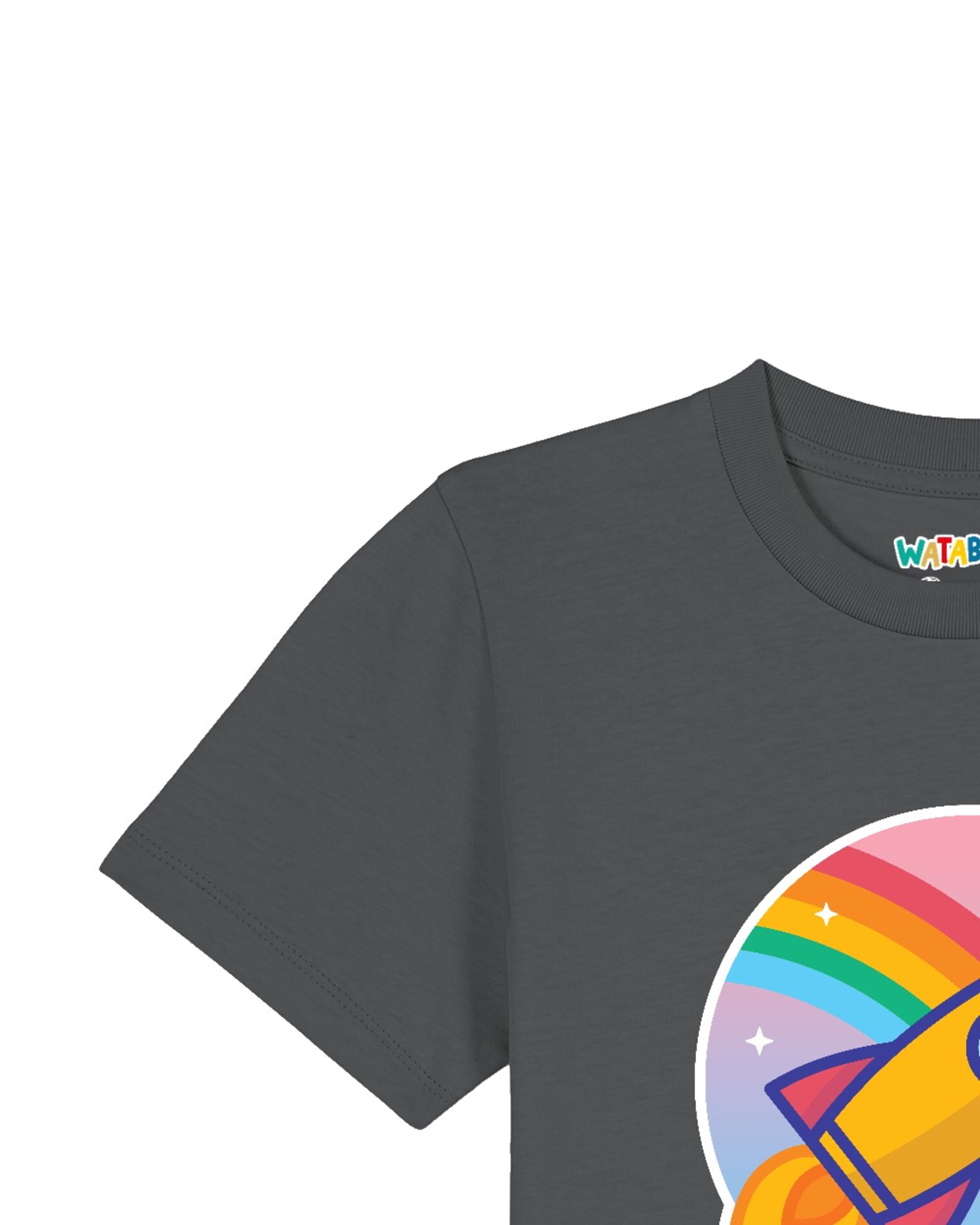 T-Shirt 'Cartoon Rakete' watabout.kids en gris