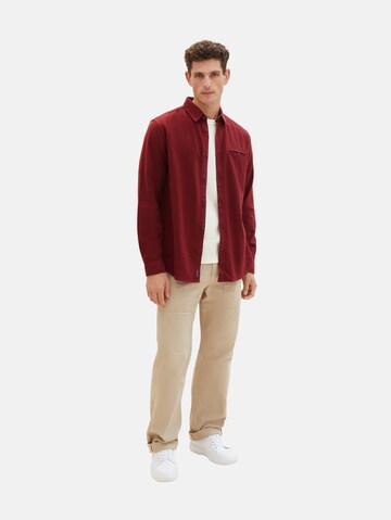 TOM TAILOR Regular Fit Hemd in Rot