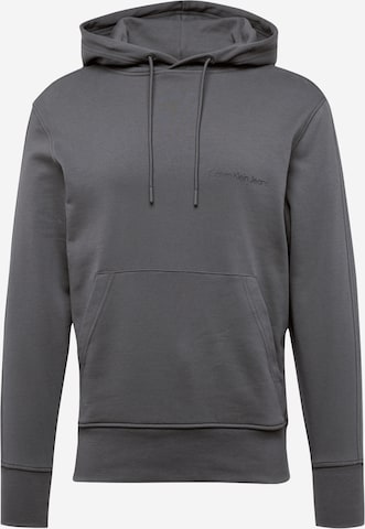 Sweat-shirt Calvin Klein Jeans en gris : devant