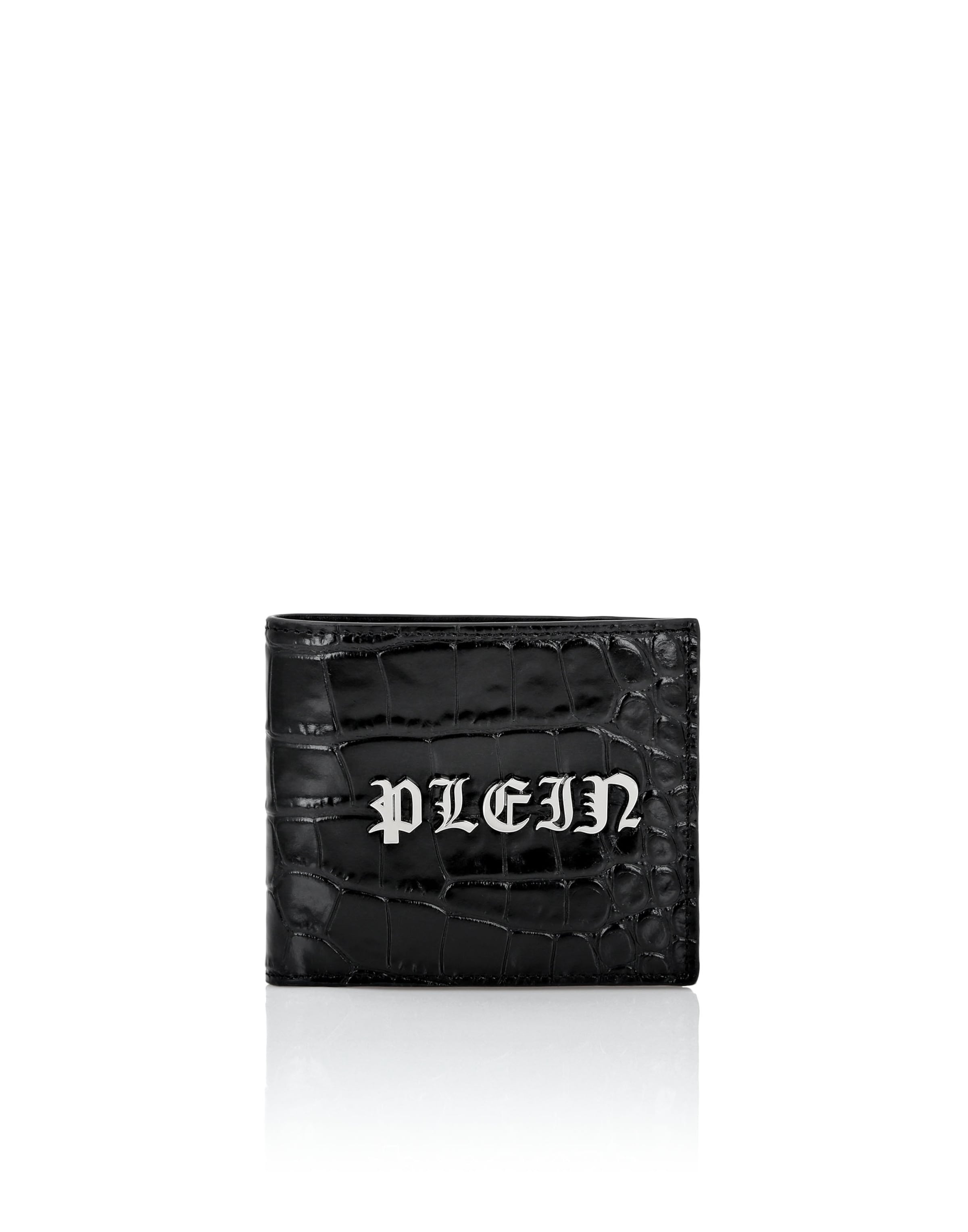 Philipp Plein Portemonnaie 'Gothic' in Schwarz: Vorderseite