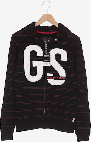 G-Star RAW Sweatshirt & Zip-Up Hoodie in L in Black: front